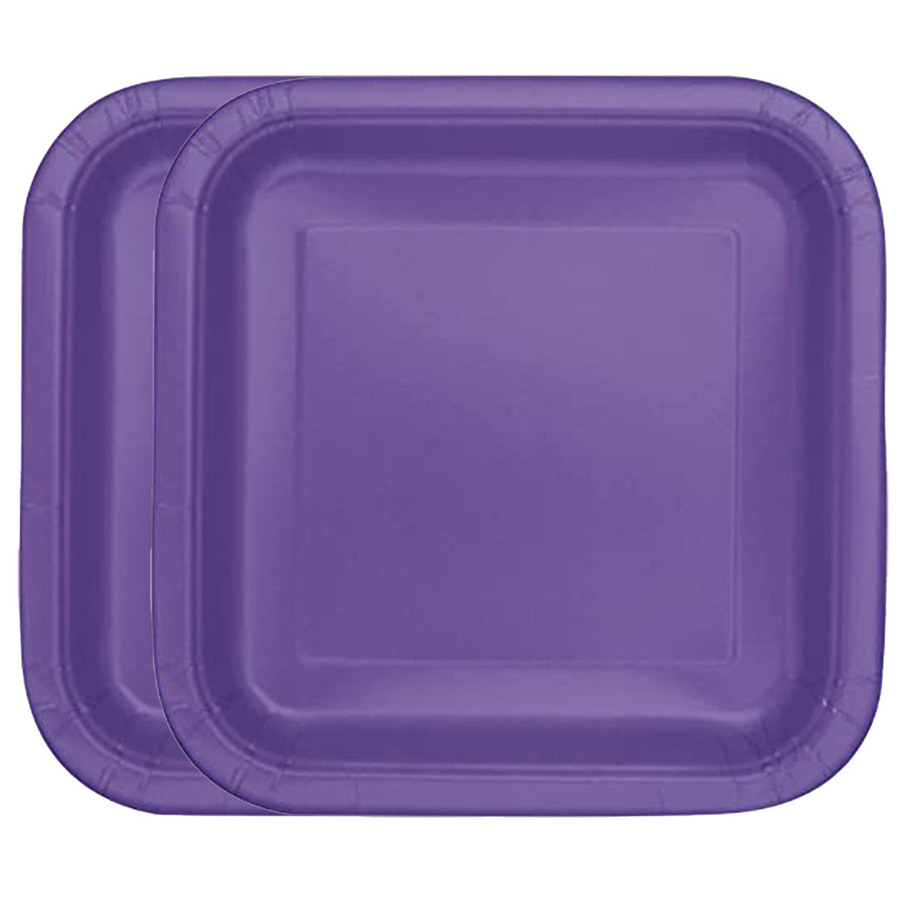 Neon Purple - Square 9" Dinner Plates (Pack of 14)