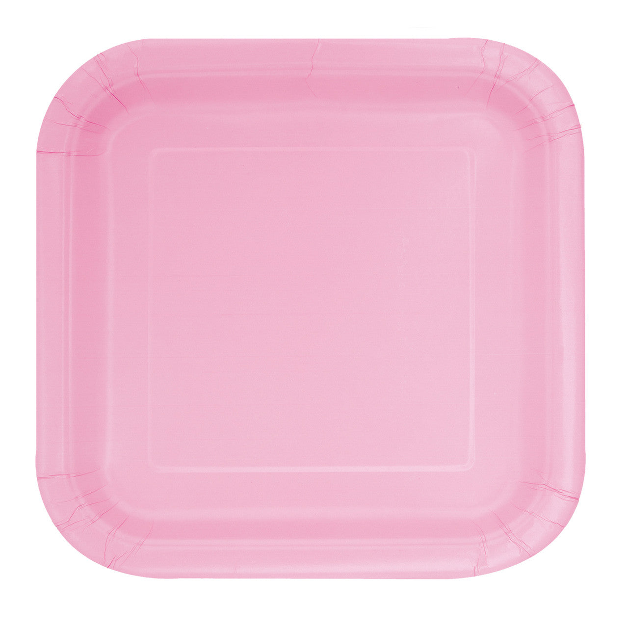 Lovely Pink - Square 9" Dinner Plates (Pack of 14)