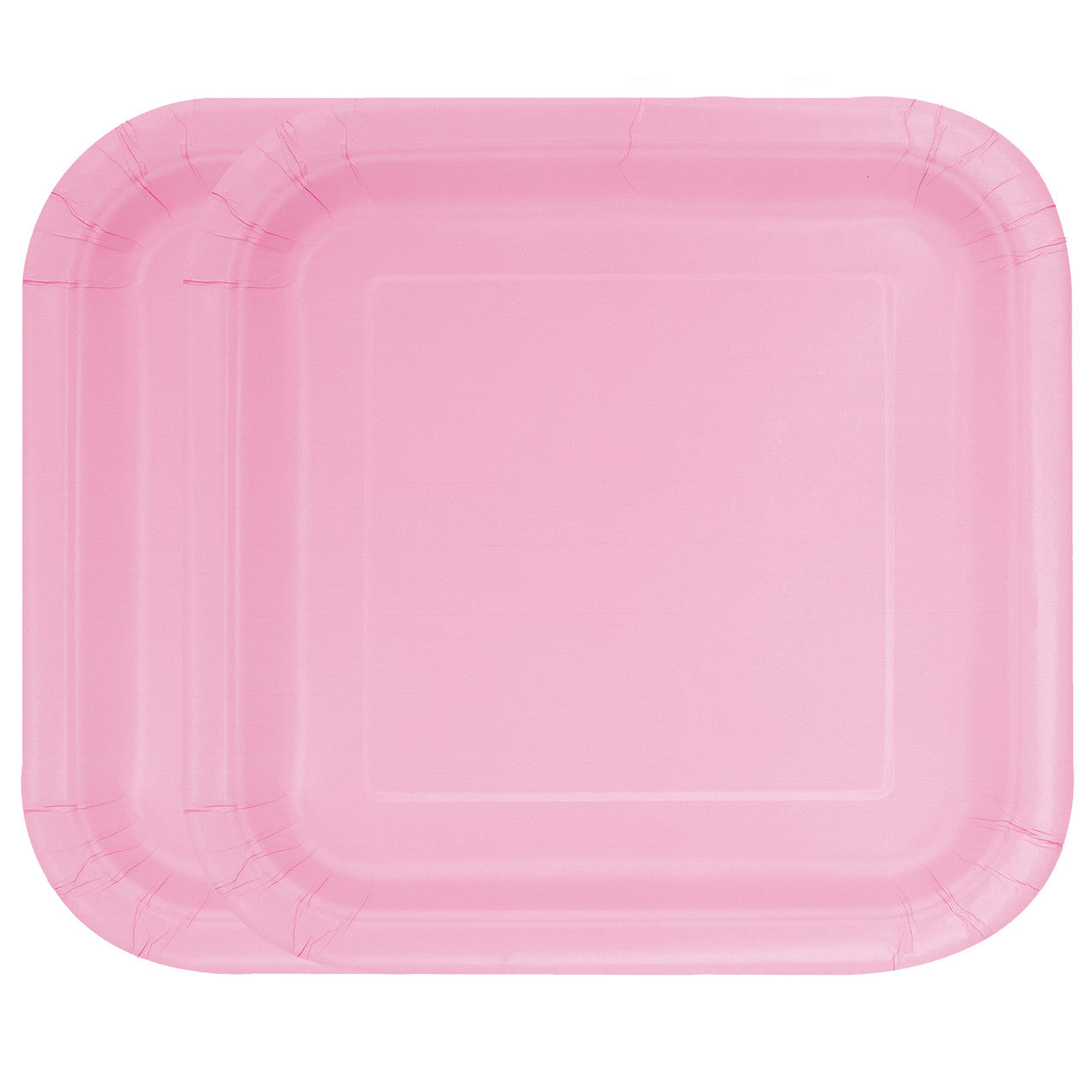 Lovely Pink - Square 9" Dinner Plates (Pack of 14)