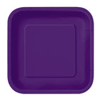 Deep Purple - Square 9" Dinner Plates (Pack of 14)