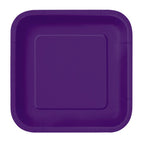 Deep Purple - Square 9" Dinner Plates (Pack of 14)