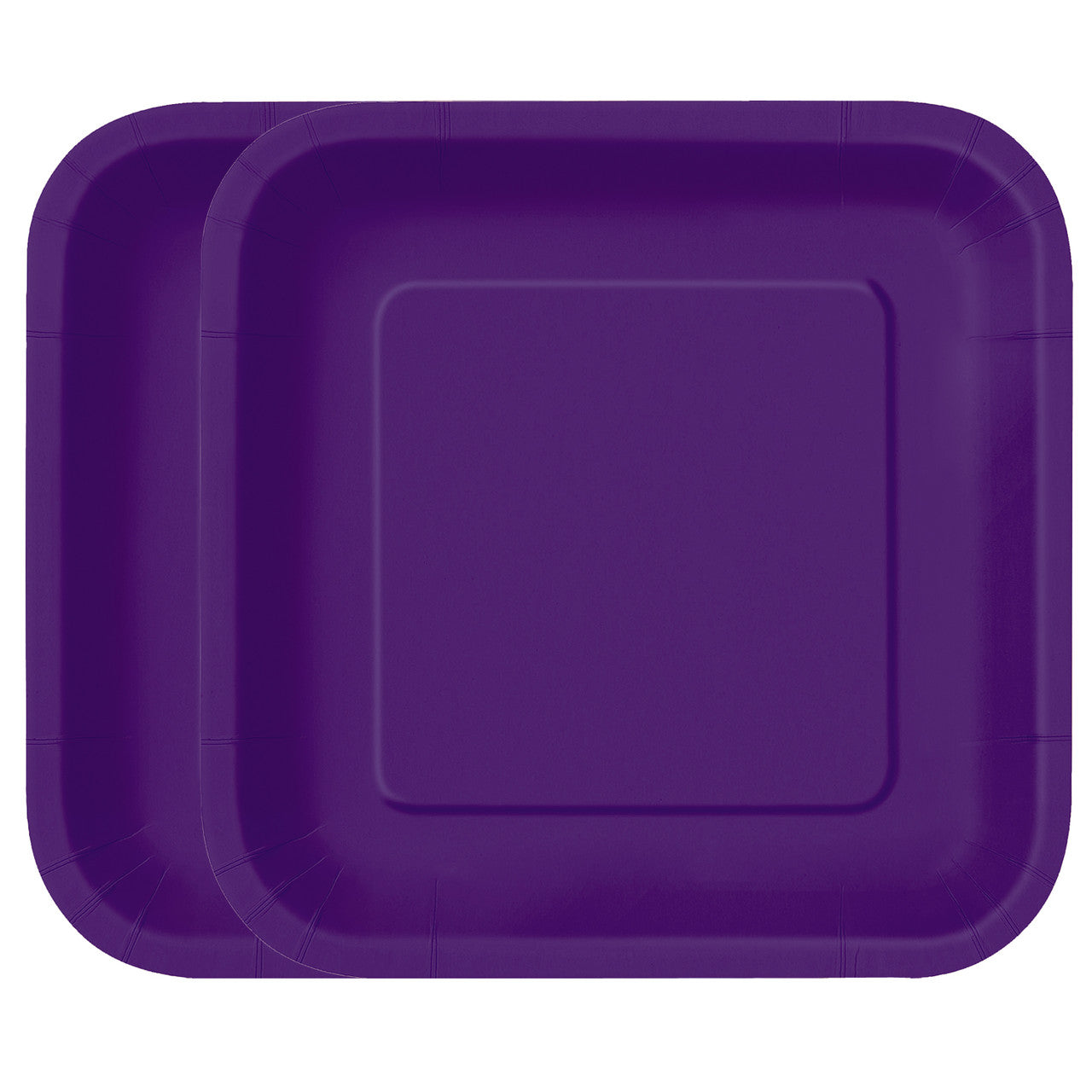 Deep Purple - Square 9" Dinner Plates (Pack of 14)