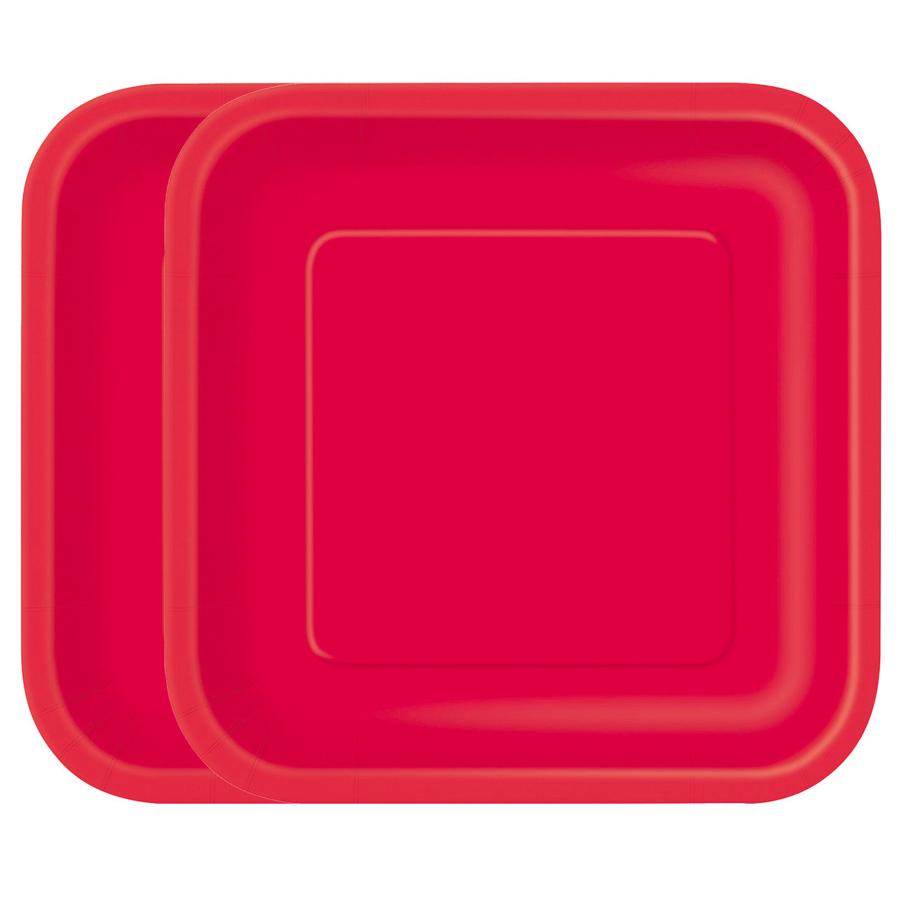 Ruby Red - Square 9" Dinner Plates (Pack of 14)