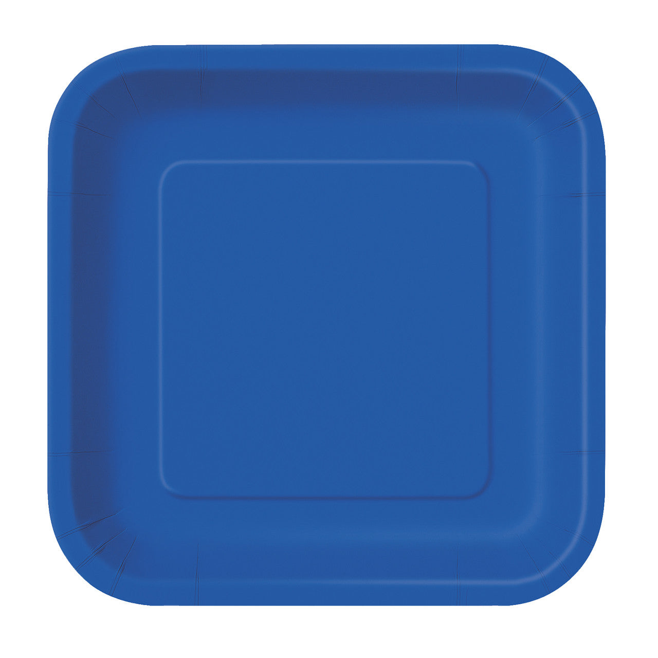 Royal Blue - Square 9" Dinner Plates (Pack of 14)