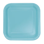 Terrific Teal - Square 9" Dinner Plates (Pack of 14)