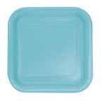 Terrific Teal - Square 9" Dinner Plates (Pack of 14)