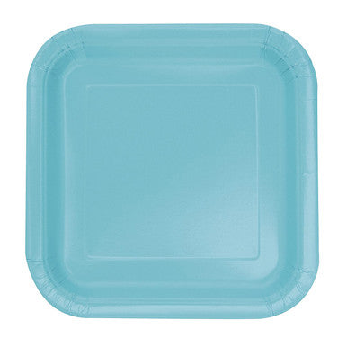 Terrific Teal - Square 9" Dinner Plates (Pack of 14)