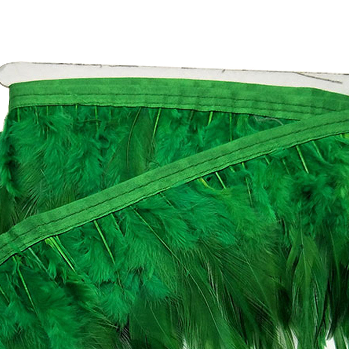 Rooster Feather Fringe for Costume - Green