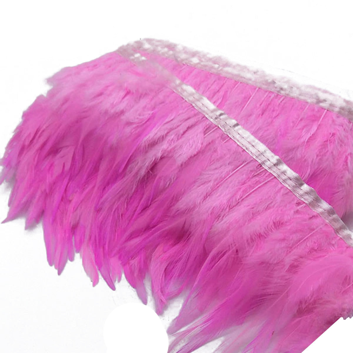 Rooster Feather Fringe for Costume - Baby Pink
