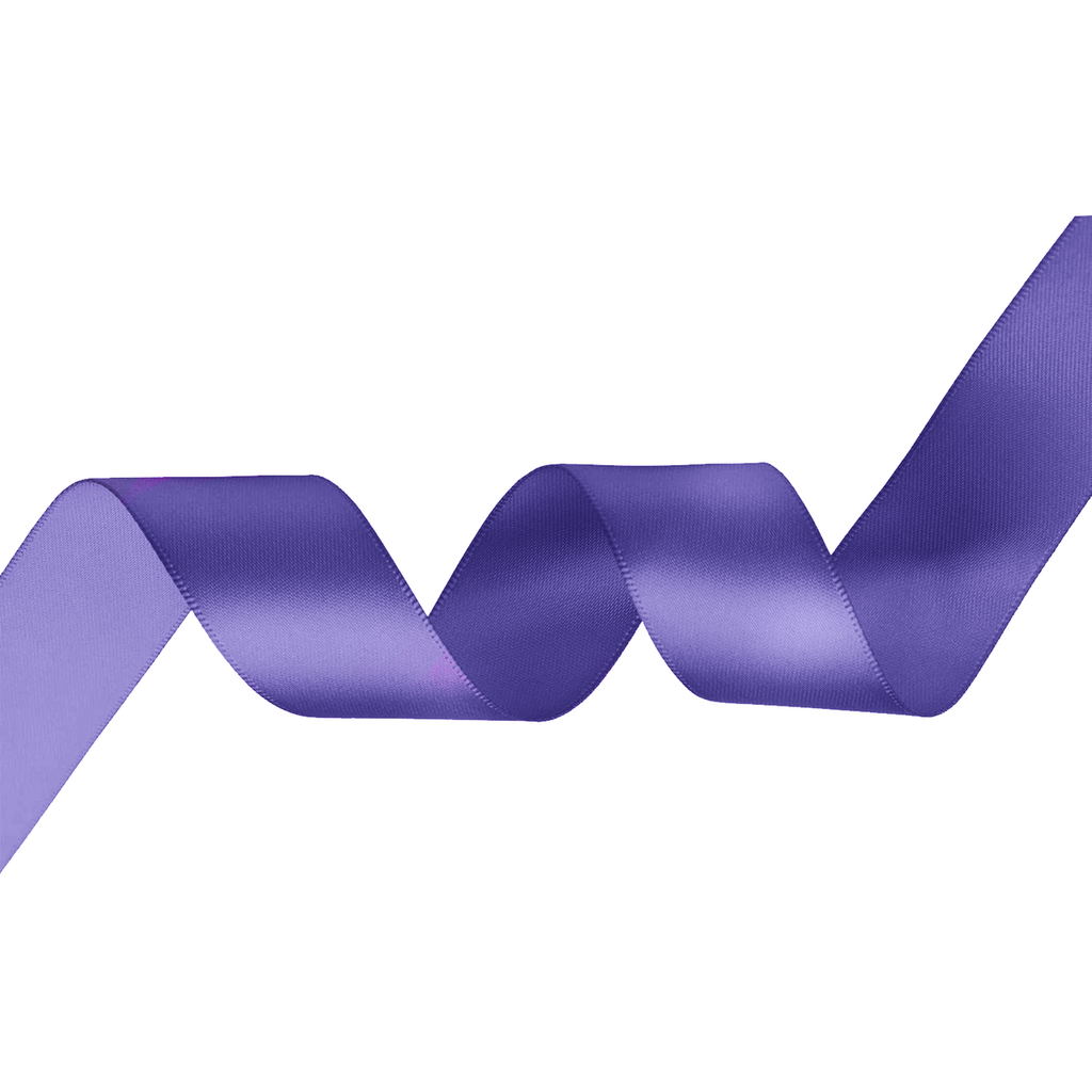 1m Double Sided Satin Ribbon-Purple