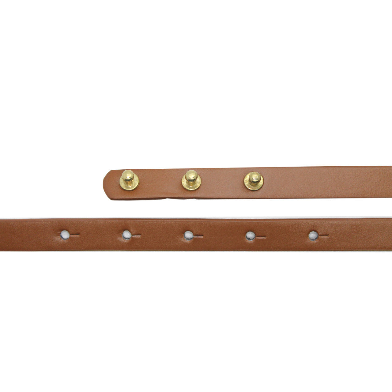 Skinny PVC Belt - Tan with Gold Hook