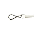 Elasticated Belt with Hook Buckle - Silver