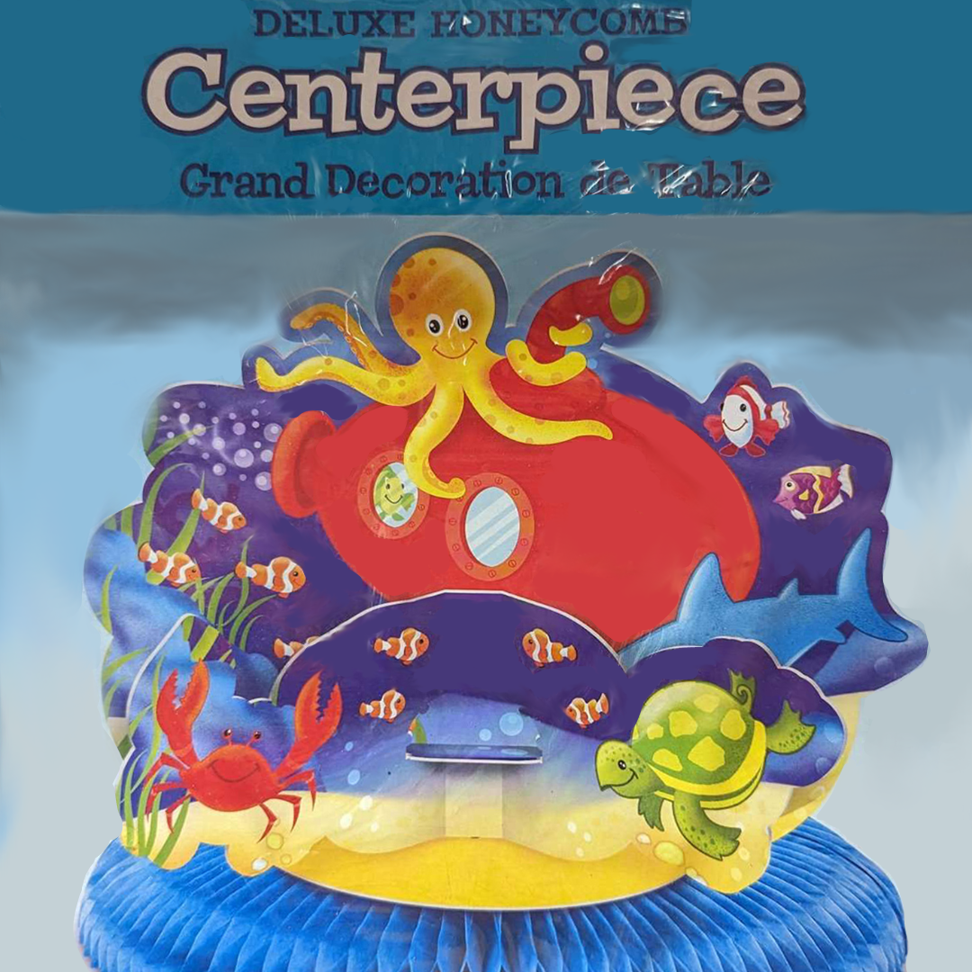Deep Sea Fun 3D Honeycomb Centrepiece