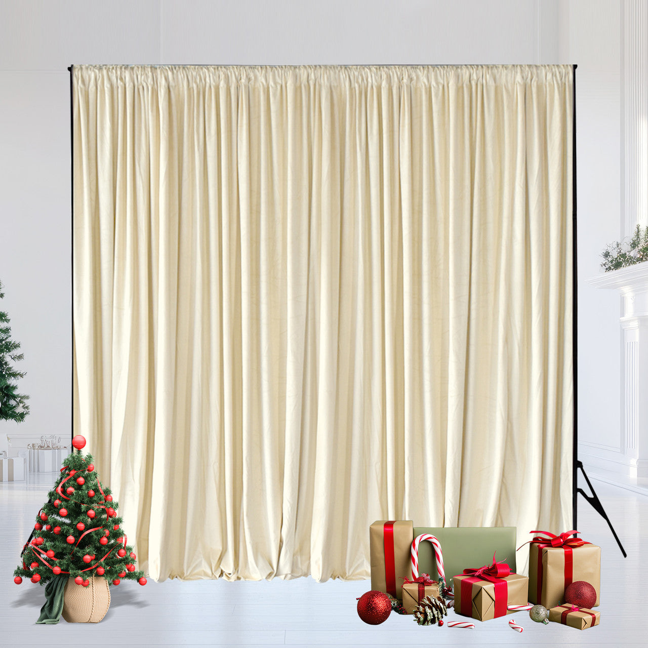 190GSM Dutch Velvet Backdrop - Ivory