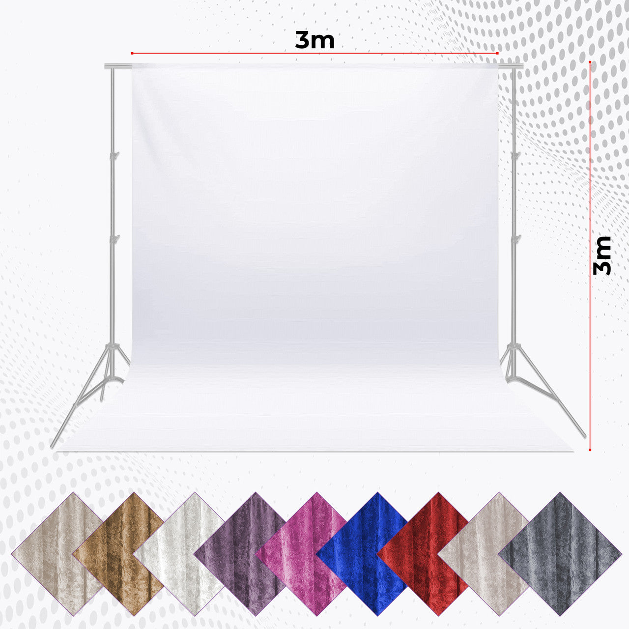 Velvet Backdrop - 4m x 1m - Dark Gold