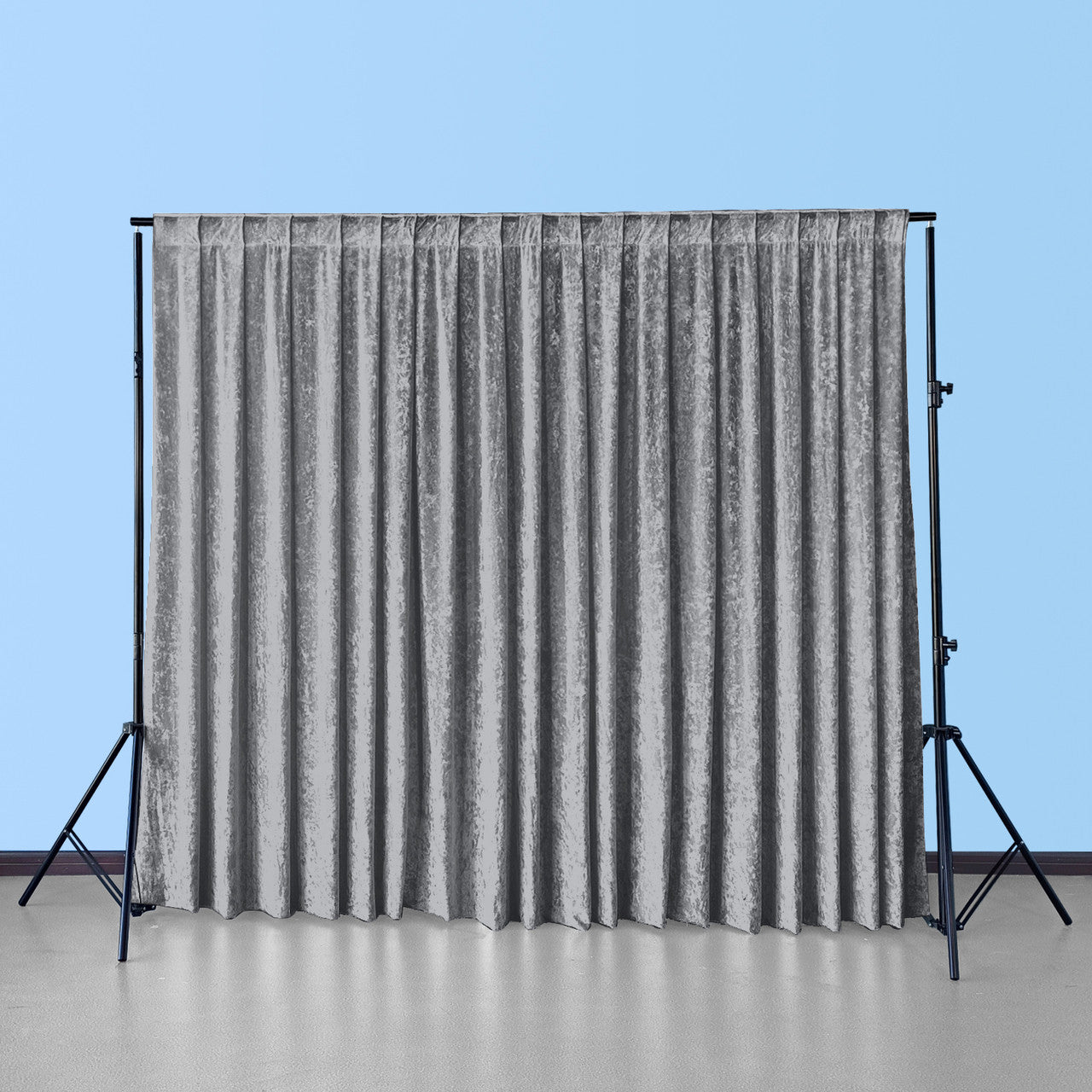 Velvet Backdrop - 3m x 3m - Silver