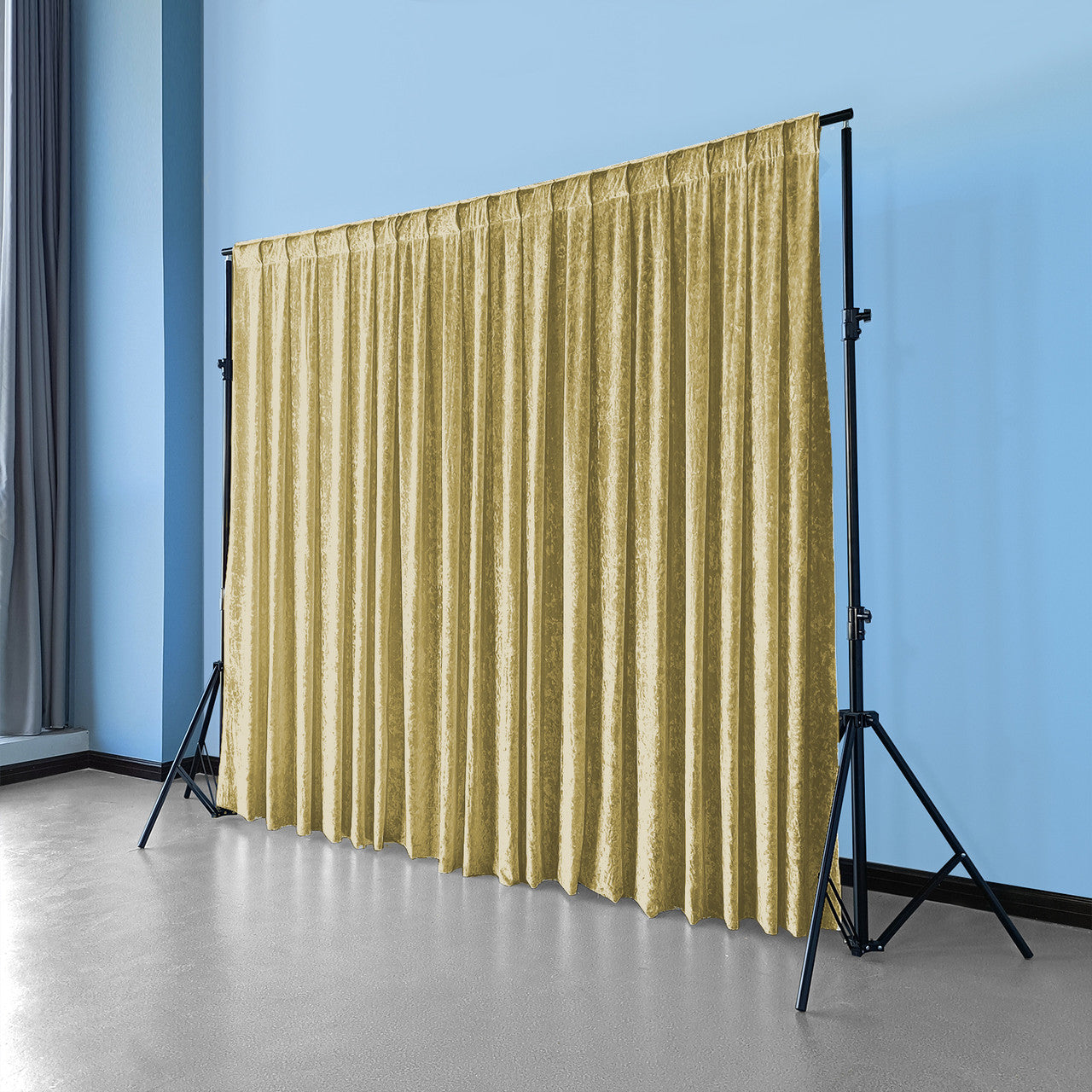 Velvet Backdrop - 4m x 1m - Gold
