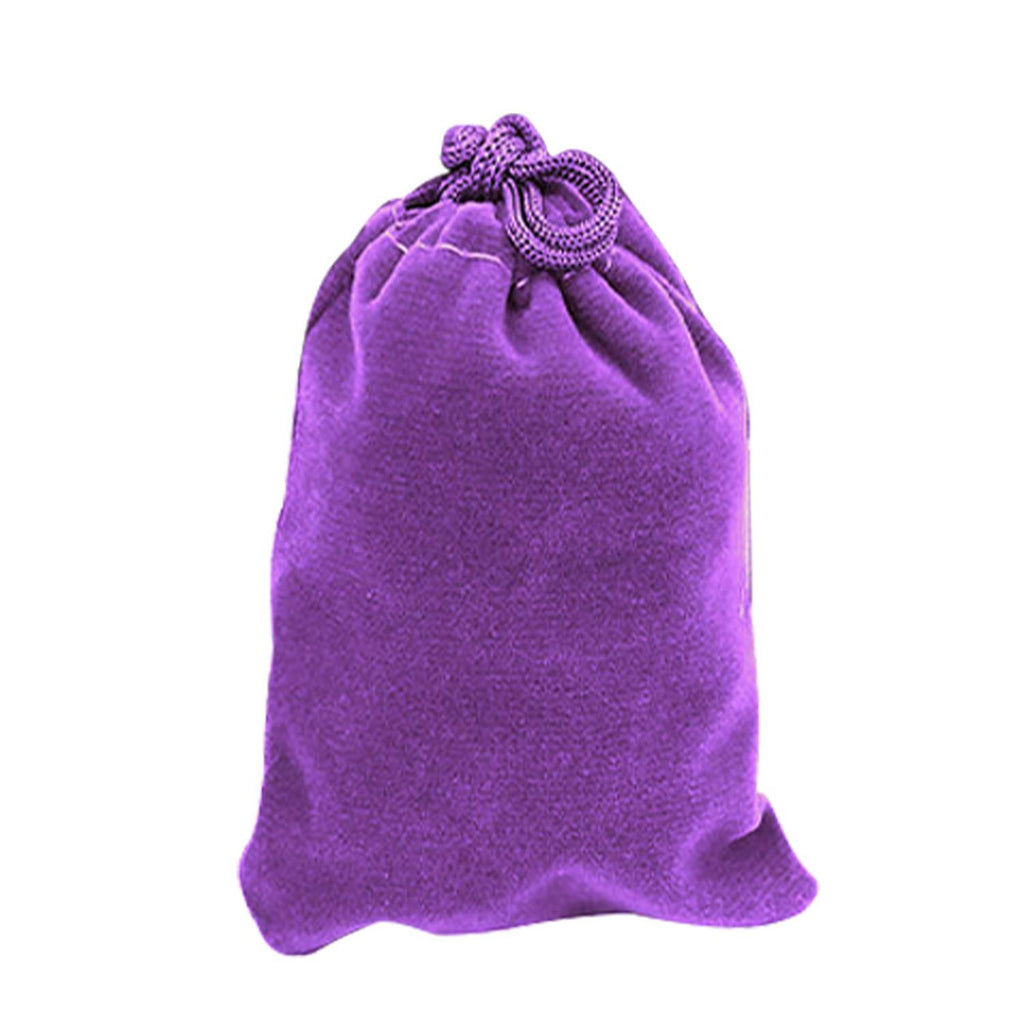 7cm x 9cm Velvet Bags with Drawstring - Purple