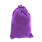 7cm x 9cm Velvet Bags with Drawstring - Purple