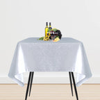 200GSM Square Damask Polyester Tablecloth - White