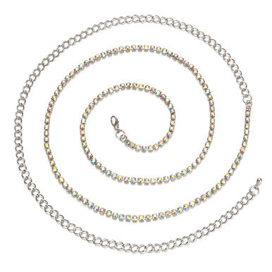 1 Row - 4mm Diamante - AB Rhinestone