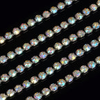 1 Row - 4mm Diamante - AB Rhinestone