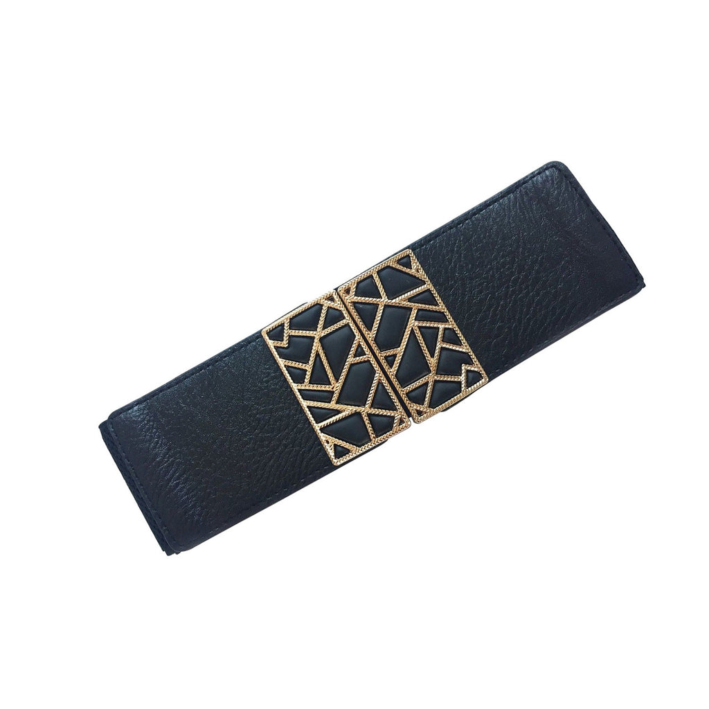 Corset Waist Belt with Gold Buckle