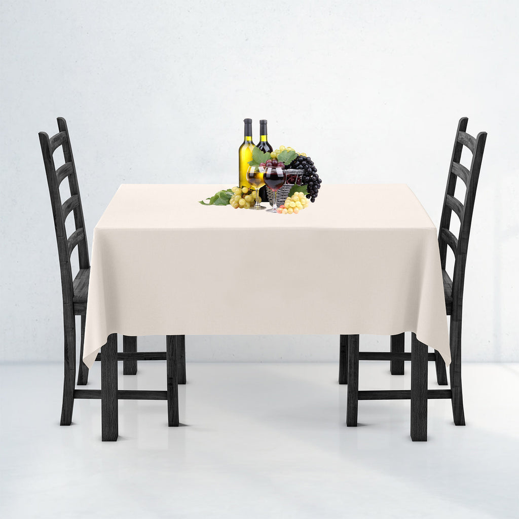 130GSM Rectangle Polyester Tablecloth - Ivory