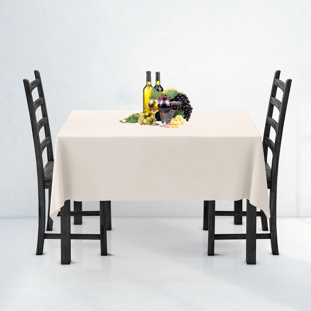 130GSM Rectangle Polyester Tablecloth - Ivory
