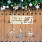 Christmas Hanging Sign - Silver Glitter Star