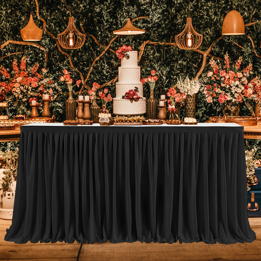 Polyester Table Skirt - Black