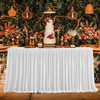 Polyester Table Skirt - White