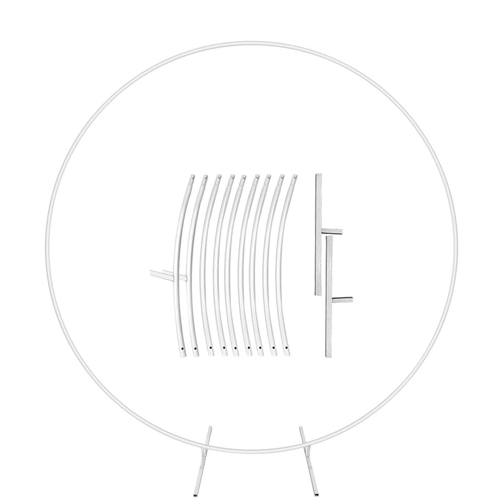 Balloon Arch Stand with Base for Floor Frame - White