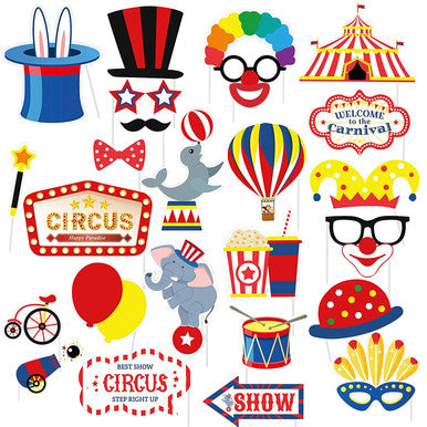 Circus Carnival Party Booth Props - 27pcs