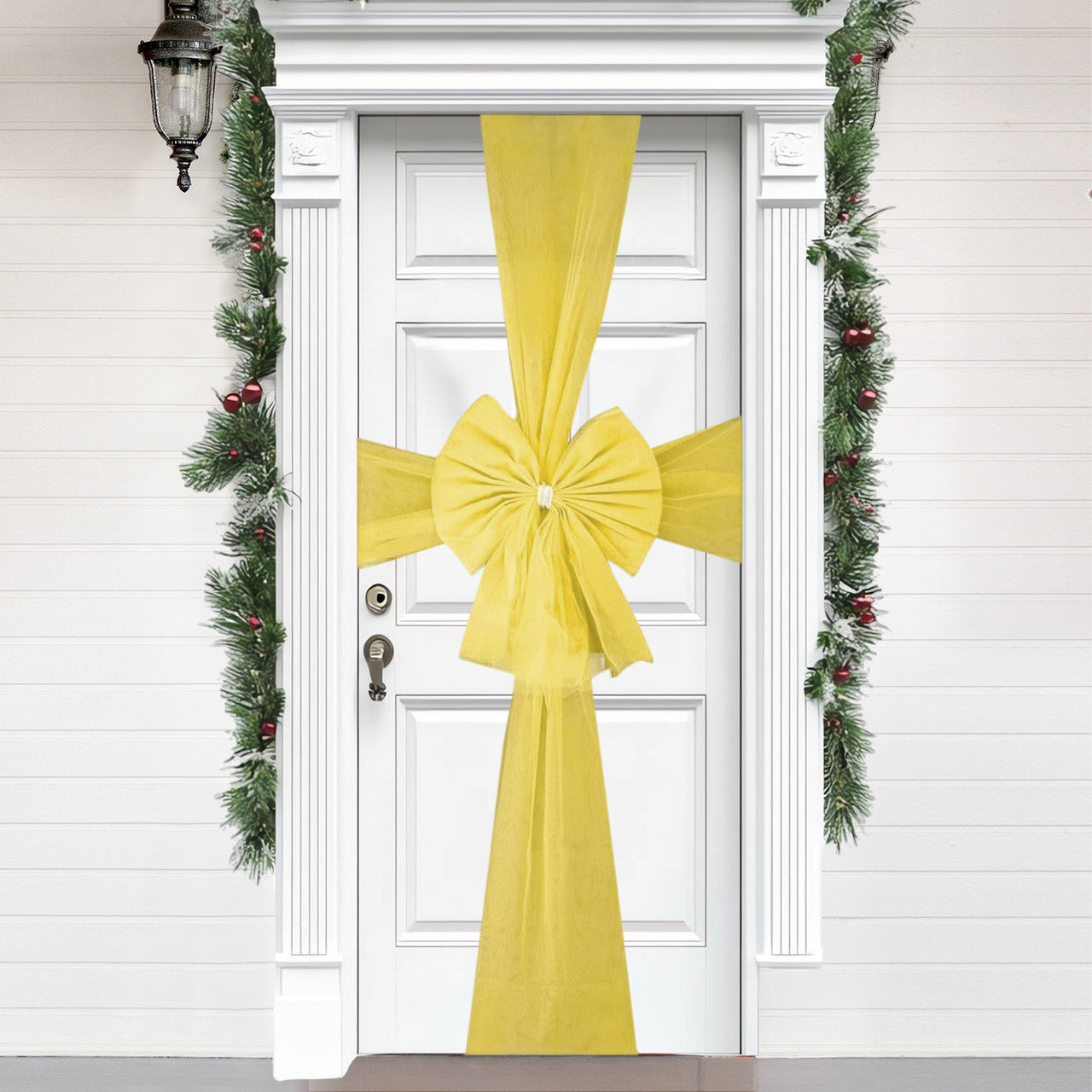 Christmas Door Bow with Diamante Detail - Gold