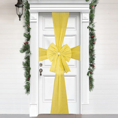 Christmas Door Bow with Diamante Detail - Gold