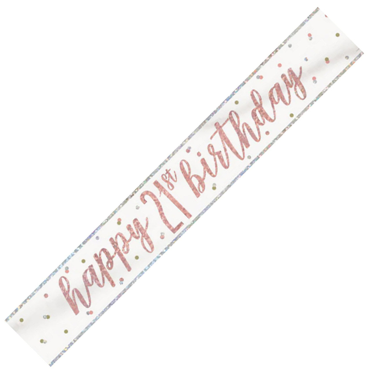 9ft Happy Birthday Banner - Rose Gold Glitz