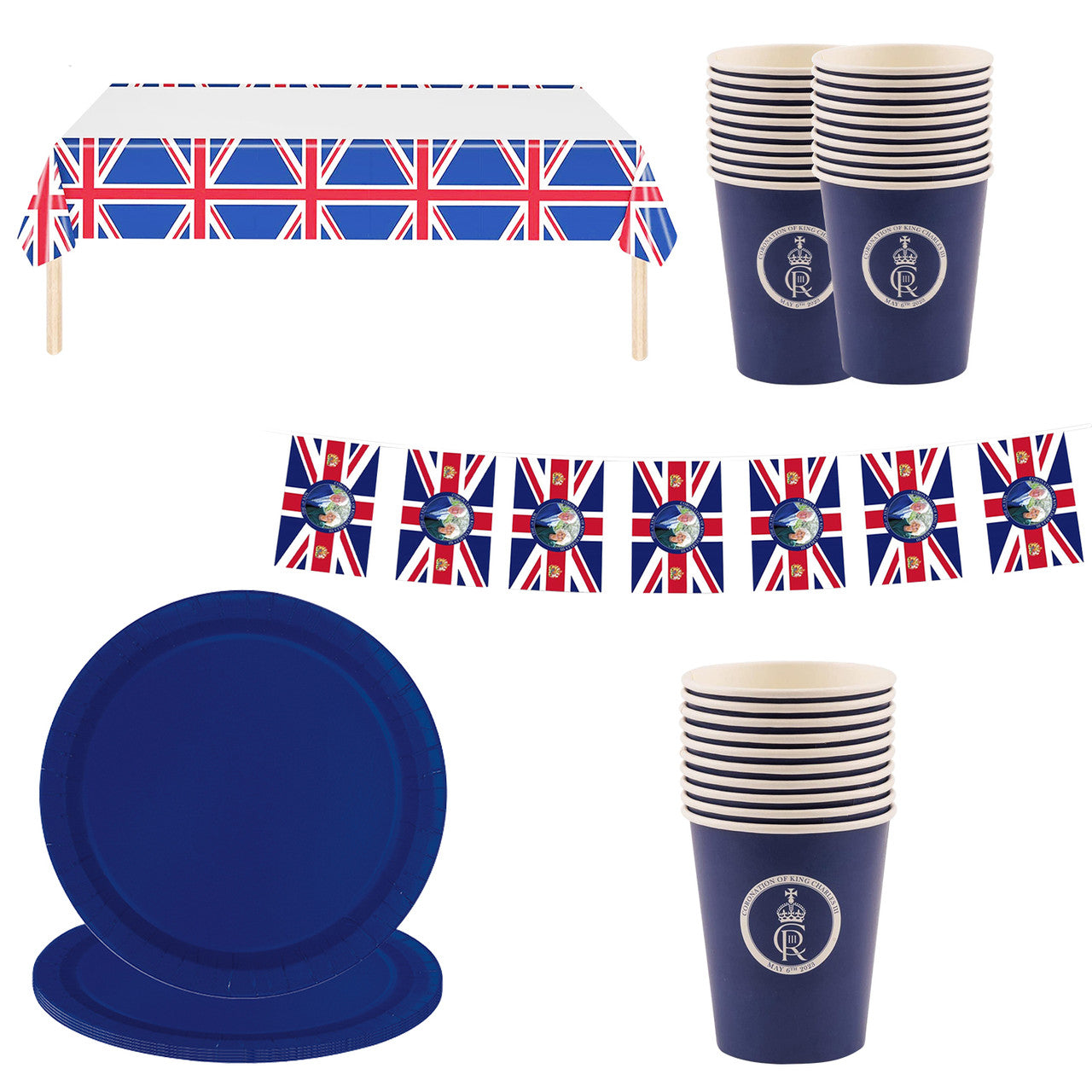 Royal Cypher Disposable Tableware Set - 42pcs