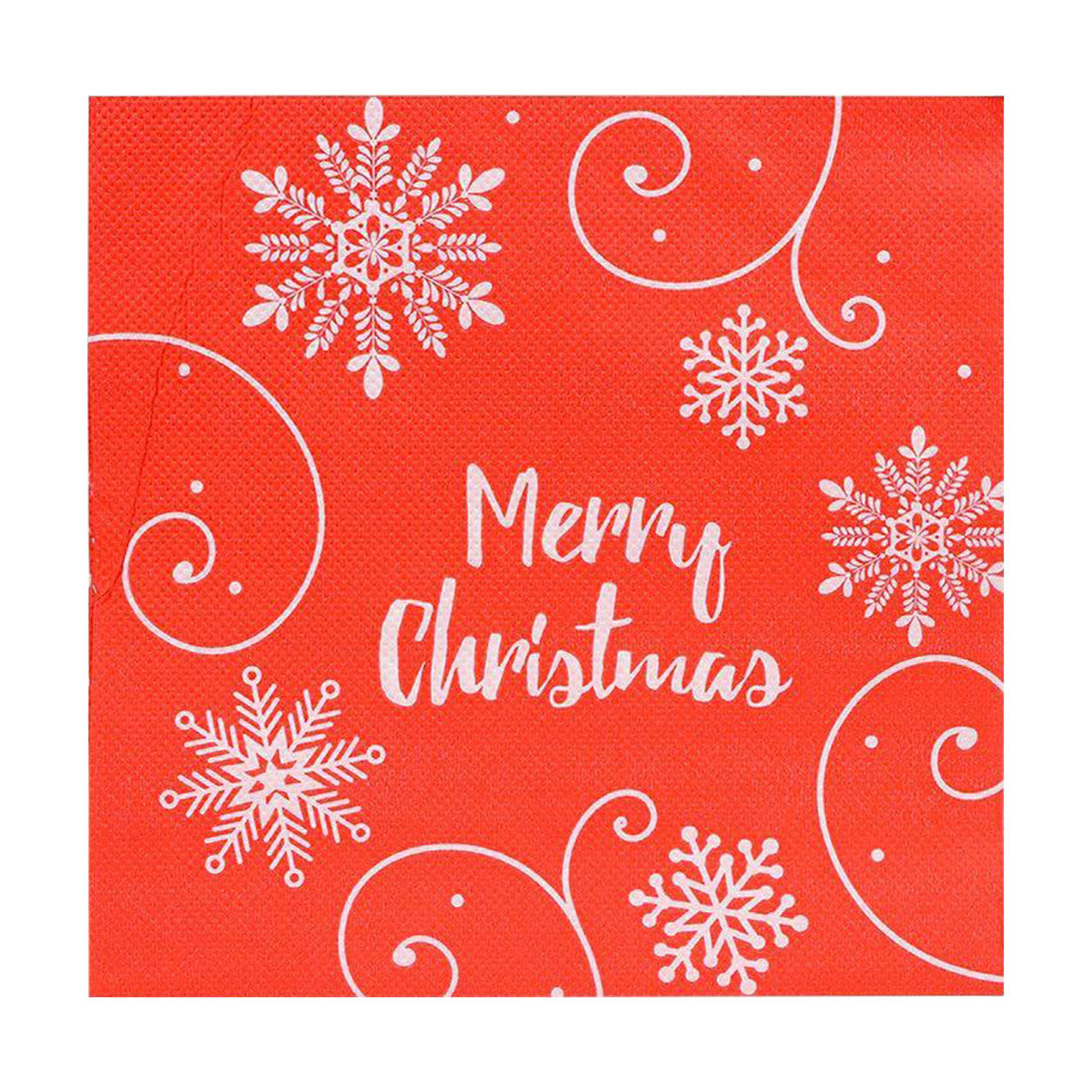 Christmas Themed Napkins (Pack of 20) - Red