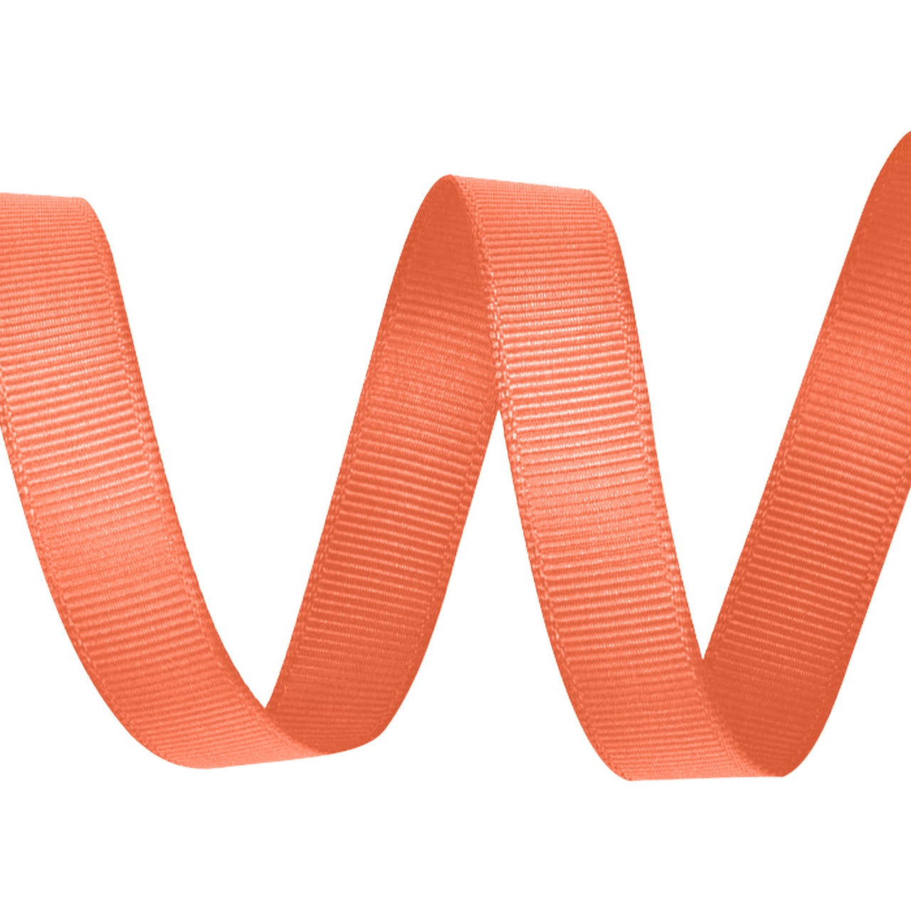 Double Sided Grosgrain Ribbon - Neon Orange