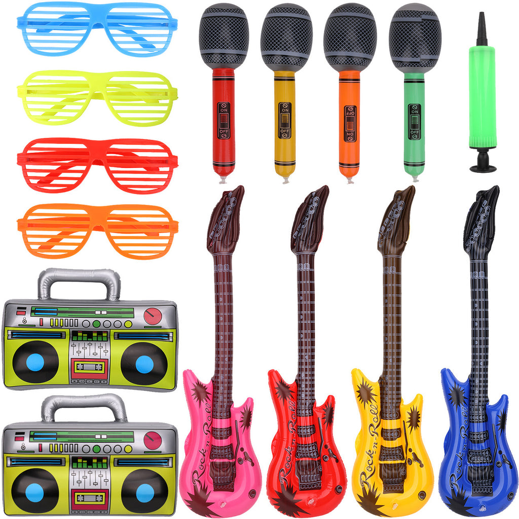 Inflatable Guitar Prop Set - 15pcs