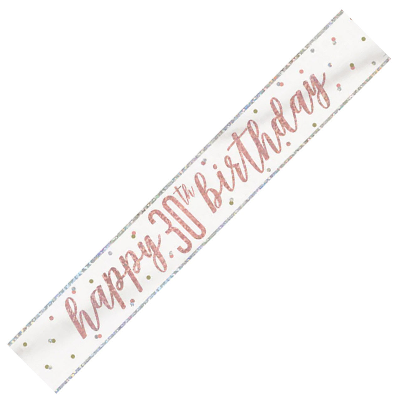9ft Happy Birthday Banner - Rose Gold Glitz