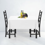 130GSM Rectangle Polyester Tablecloth - White
