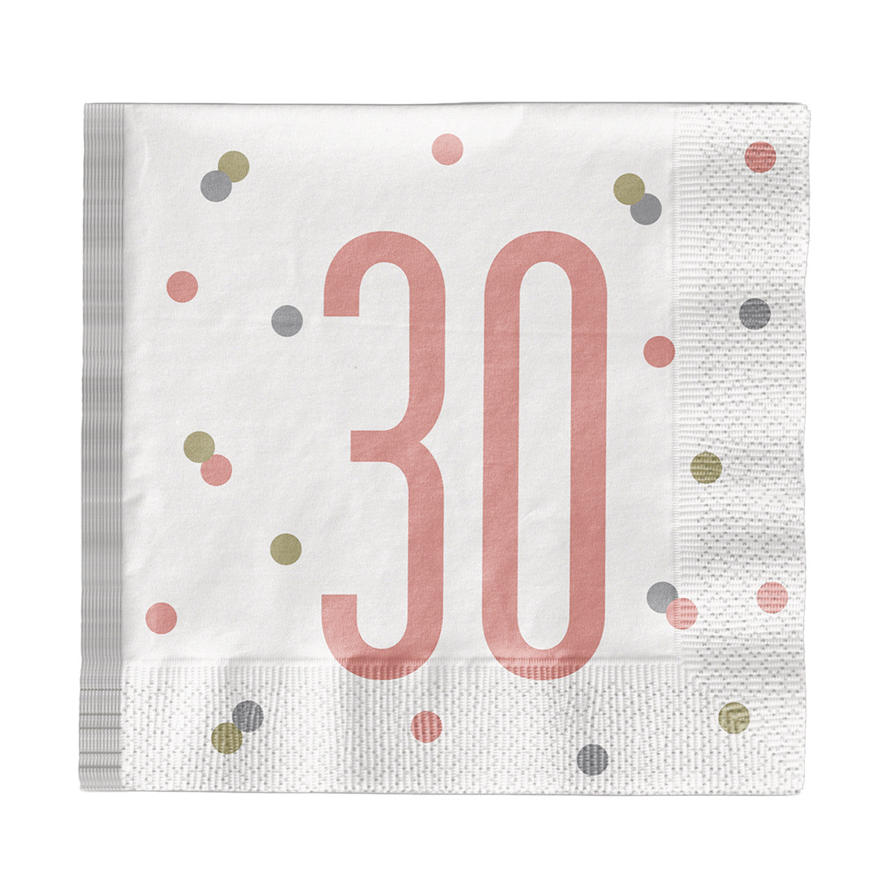 Birthday Napkins (Pack of 16) - Rose Gold Glitz