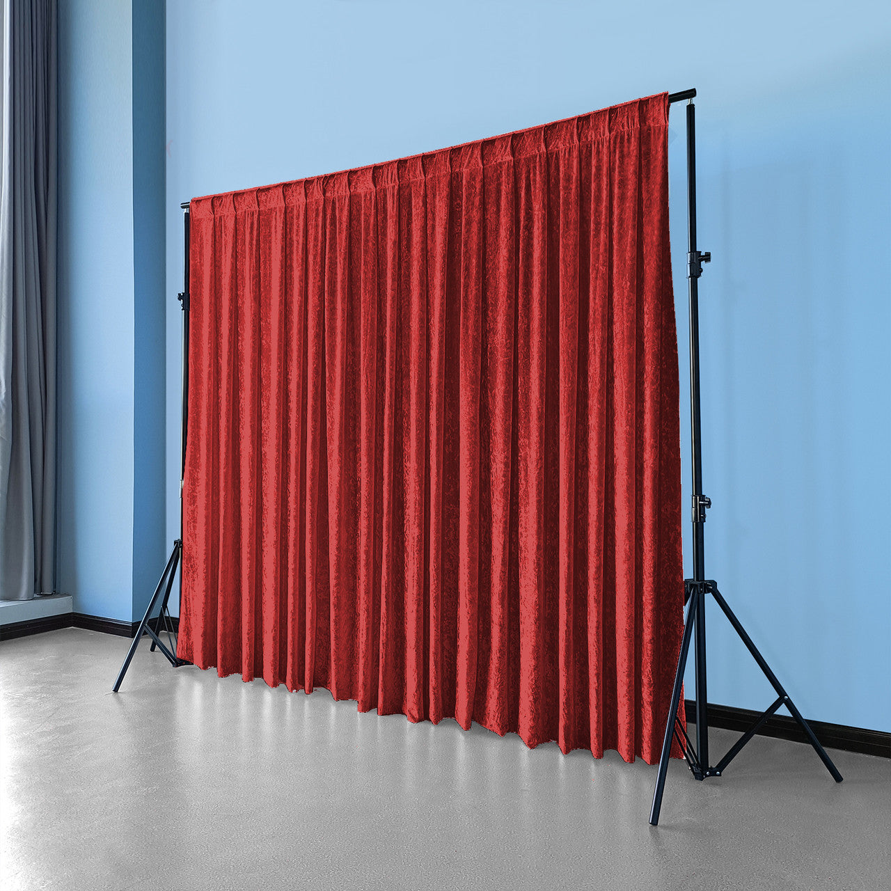 Velvet Backdrop - 3m x 3m - Red