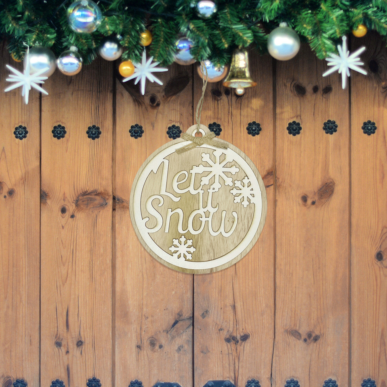 Christmas Hanging Sign - Let It Snow
