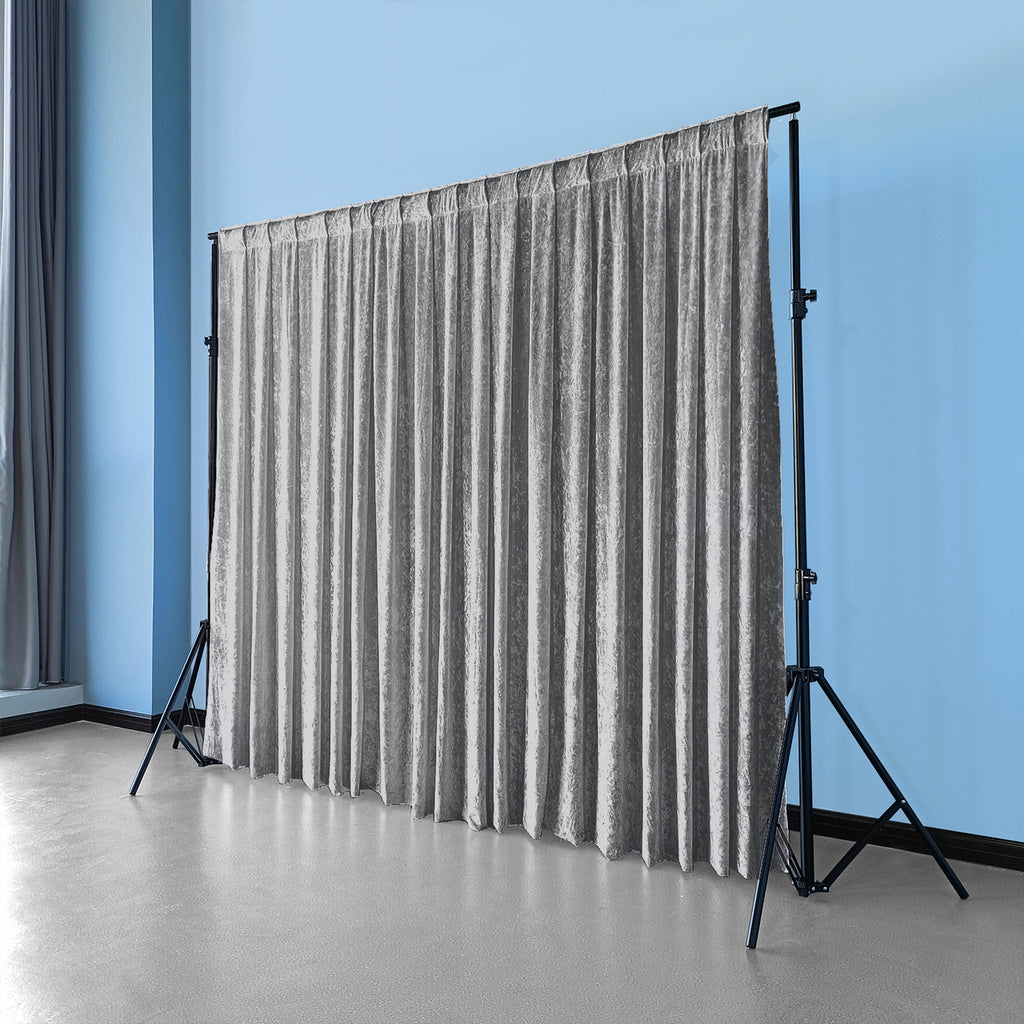 Velvet Backdrop - 4m x 1m - Silver