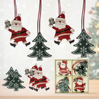 Wooden Christmas Ornaments – 8-Piece Set