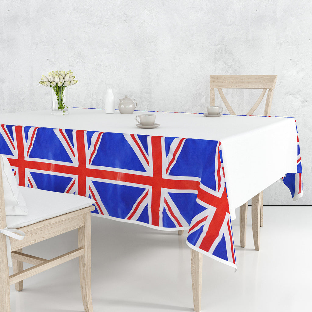 220cm x 130cm King Charles Coronation Union Jack TableCloth