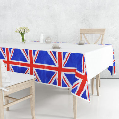 220cm x 130cm King Charles Coronation Union Jack TableCloth
